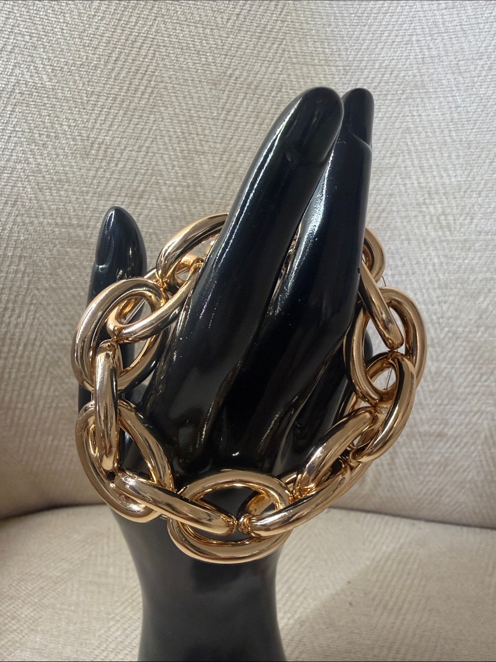 Chunky Gold Link stretch Bracelet